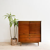 Cavalier Highboy Dresser w/ Tambour Doors