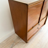 Cavalier Highboy Dresser w/ Tambour Doors