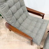 Mid Century Scoop Chair + Ottoman - New Upholstery