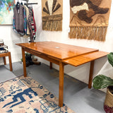 Danish Teak Dining Room Table with Hidden Leaves