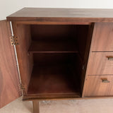 Mid Century Walnut Buffet w/ Square Legs