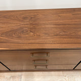 Walnut 9 Drawer Low Dresser