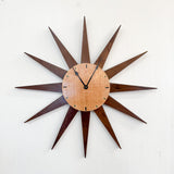 Handmade Local Artisan MCM Clock - Walnut