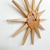 Handmade Local Artisan MCM Clock - Maple