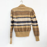 Vtg. Wool Stripe Cardigan