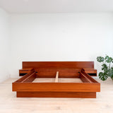 Danish Teak King Torring Bed w/ Nightstands