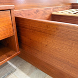 Danish Teak King Torring Bed w/ Nightstands