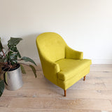 Mid Century Chartreuse Lounge Chair