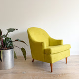 Mid Century Chartreuse Lounge Chair