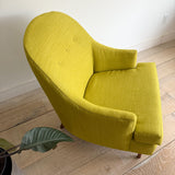 Mid Century Chartreuse Lounge Chair