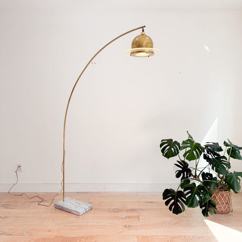 Mid Century Brass Arc Lamp
