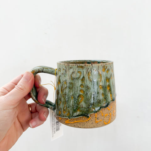 16 oz Sea/Orange Leopard Mug