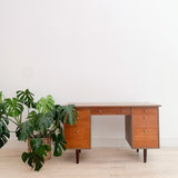 Mid Century Desk w/ Chrome Drawer Pulls