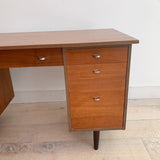 Mid Century Desk w/ Chrome Drawer Pulls