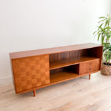 Teak + Walnut Media Cabinet/Bar