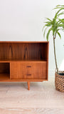 Teak + Walnut Media Cabinet/Bar