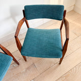 Pair of Sculpted Walnut Occasional Chairs