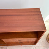 Teak + Walnut Media Cabinet/Bar