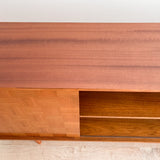 Teak + Walnut Media Cabinet/Bar