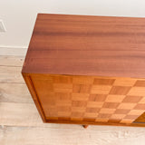 Teak + Walnut Media Cabinet/Bar