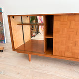 Teak + Walnut Media Cabinet/Bar