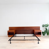 Westnofa Teak Queen Size Bed + Nightstands