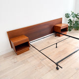 Westnofa Teak Queen Size Bed + Nightstands