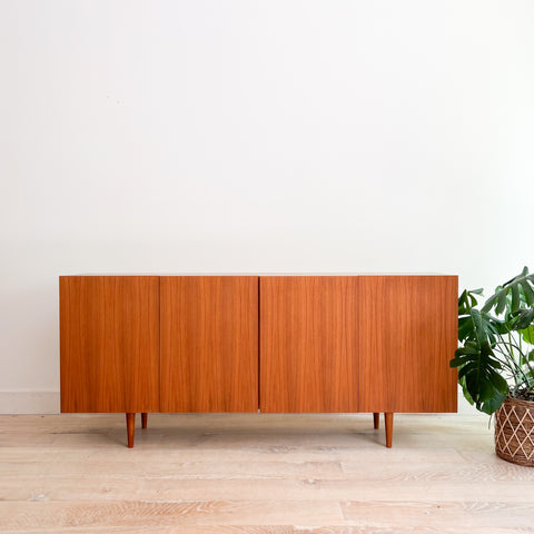 Teak + Walnut Media Cabinet/Credenza