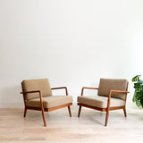 Pair of Mel Smilow Rail Back Lounge Chairs