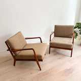 Pair of Mel Smilow Rail Back Lounge Chairs