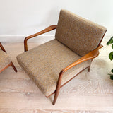 Pair of Mel Smilow Rail Back Lounge Chairs