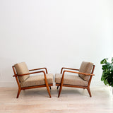 Pair of Mel Smilow Rail Back Lounge Chairs