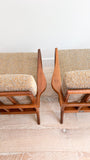 Pair of Mel Smilow Rail Back Lounge Chairs