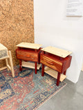 Padauk and Maple End Tables (Pair)
