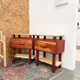 Padauk and Maple End Tables (Pair)