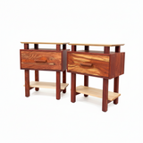 Padauk and Maple End Tables (Pair)