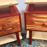 Padauk and Maple End Tables (Pair)