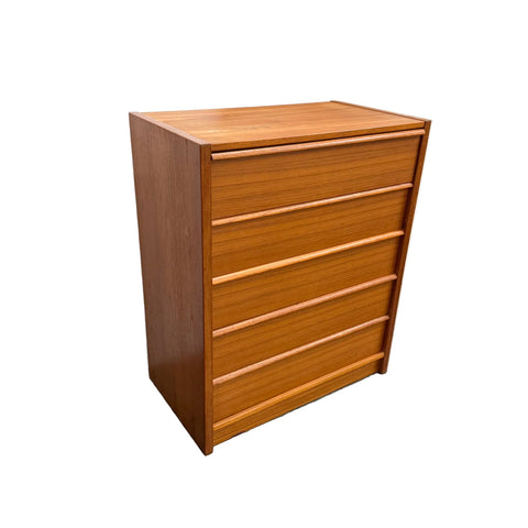 Jesper Danish Teak 5 Drawer Dresser