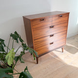Mid Century Walnut Highboy Dresser