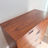 Mid Century Walnut Highboy Dresser