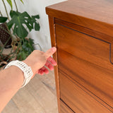 Mid Century Walnut Highboy Dresser