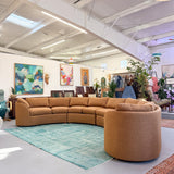 Vintage Semi-Circle Sectional Sofa - New Upholstery