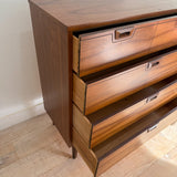 Mid Century Walnut Highboy Dresser