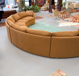 Vintage Semi-Circle Sectional Sofa - New Upholstery