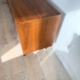Mid Century Walnut Low 9 Drawer Dresser