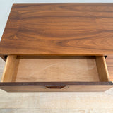 Mid Century Walnut Low 9 Drawer Dresser