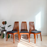 Set of 6 Vintage Teak Dining Chairs - New Upholstery
