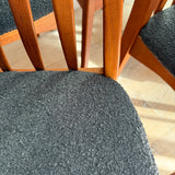 Set of 6 Vintage Teak Dining Chairs - New Upholstery