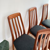 Set of 6 Vintage Teak Dining Chairs - New Upholstery