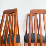 Set of 6 Vintage Teak Dining Chairs - New Upholstery